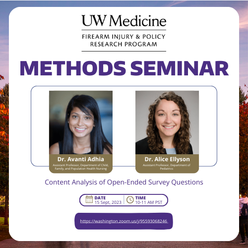 flyer for FIPRP Methods Seminar on 9/15